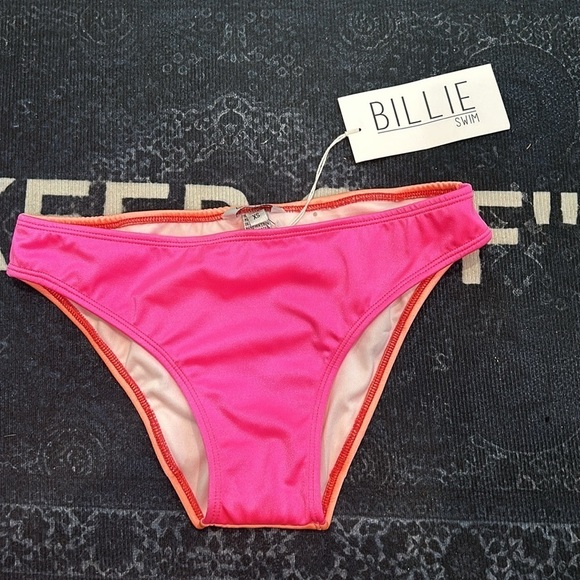 Billie swim two-piece color block highlighter neon bikini swim set women’s xs - Picture 2 of 8